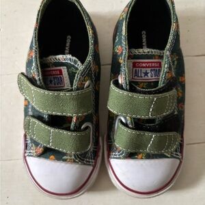 Converse Kids' Green Mushroom 🍄 🐸 Frog Velcro Sneakers Sz 7